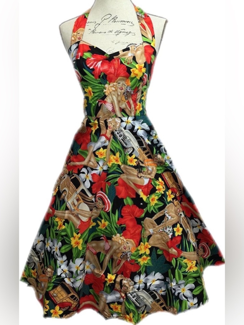 Boolavard Vintage Pinup Halter Dress
